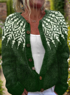 Patterned Knit Cardigan
