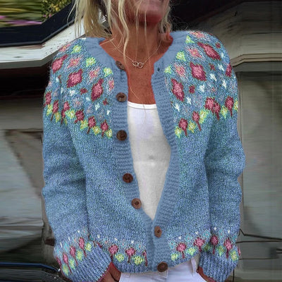 Patterned Knit Cardigan