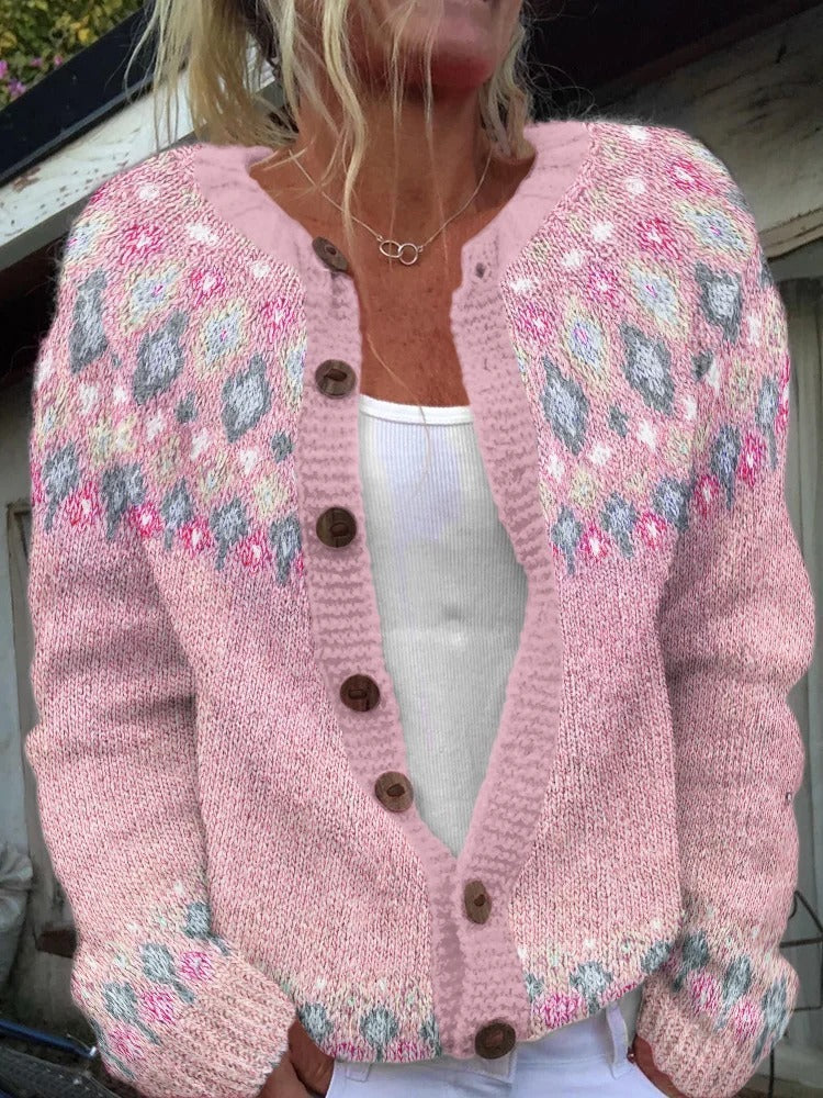 Patterned Knit Cardigan