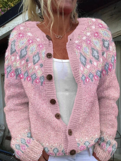 Patterned Knit Cardigan