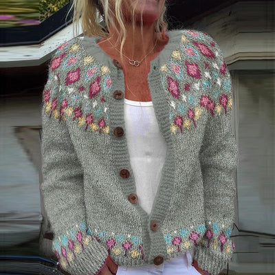Patterned Knit Cardigan