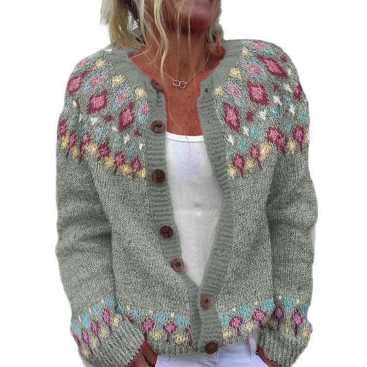 Patterned Knit Cardigan
