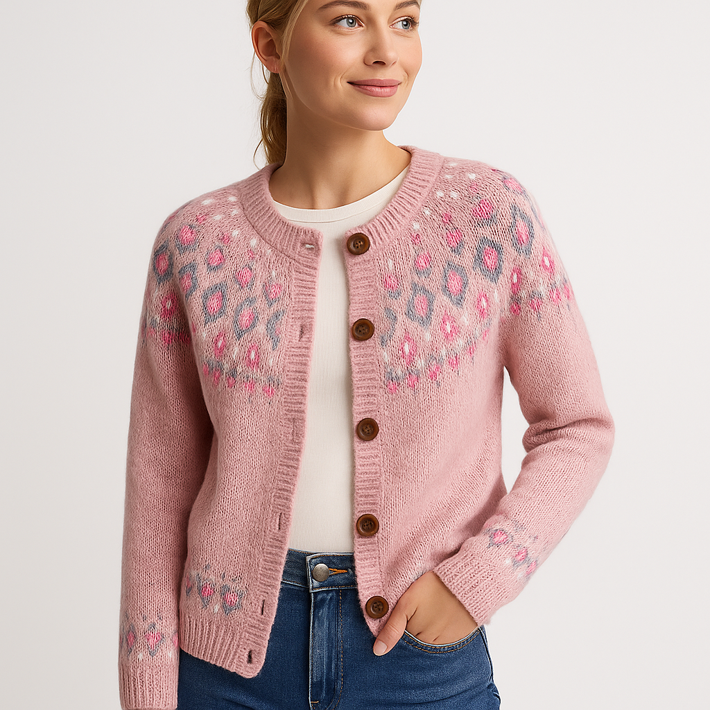 Patterned Knit Cardigan