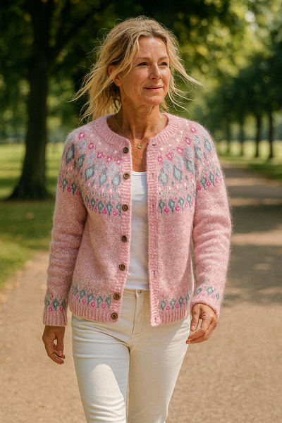 Patterned Knit Cardigan