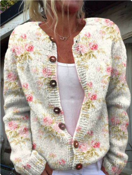 Patterned Knit Cardigan
