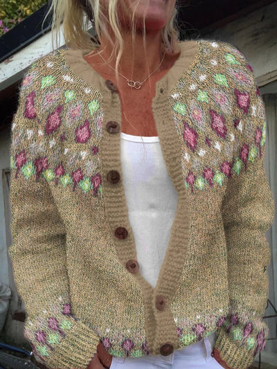 Patterned Knit Cardigan